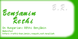 benjamin rethi business card